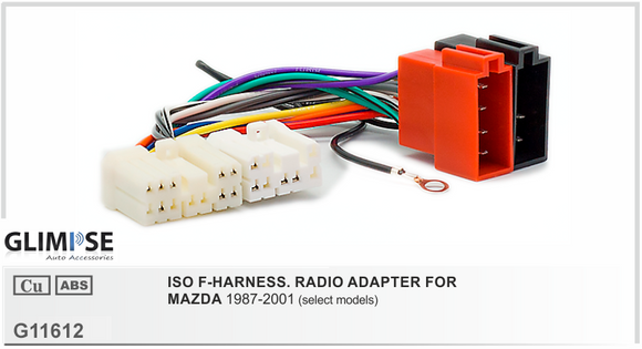 ISO F-HARNESS. RADIO ADAPTER FOR MAZDA 1987-2001