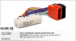 ISO F-HARNESS. RADIO ADAPTER FOR HYUNDAI iX-35 Solaris i-25 Verna Accent 2010 on / KIA Sportage 2010 on Rio 2011 on