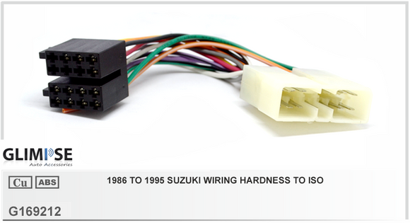 1986 to 1995 Suzuki Wiring Hardness to ISO