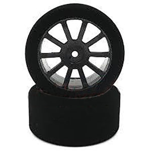 Matrix Racing Pre-Assembled Rear 40 Shore AIR 30mm Foam Tire 2 pcs w/ Carbon Wheel For 1/10 On Road RC