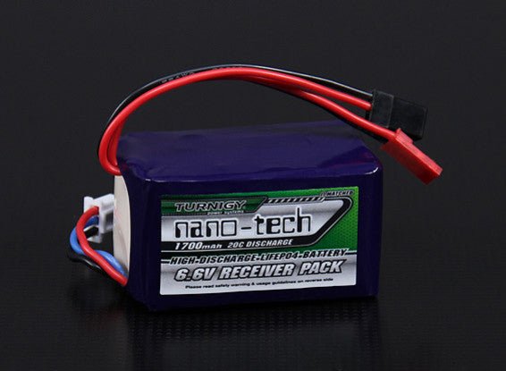 Turnigy nano-tech 1700mAh 2S2P 20~40C LiFePo4 Receiver Pack