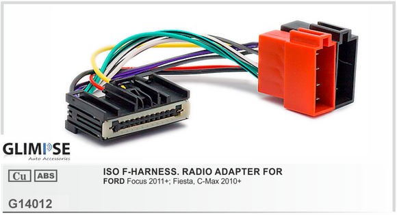 ISO F-HARNESS. RADIO ADAPTER FOR FORD Focus 2011 on Fiesta C-Max 2010 on