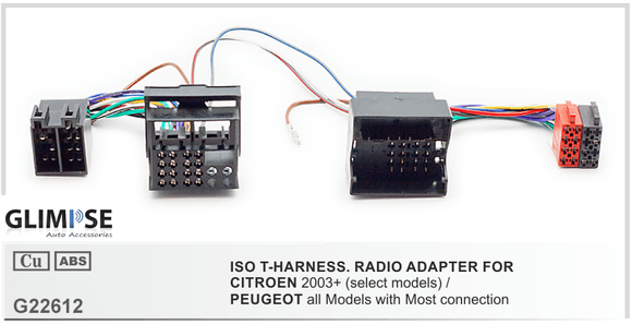 CITROEN 2003+ (select models) / PEUGEOT all Models with Most connection ISO T-Harness