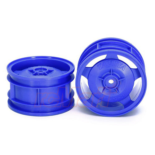 Tamiya Star Dish 4WD Rear off-road Buggy Wheels 2Pcs Blue