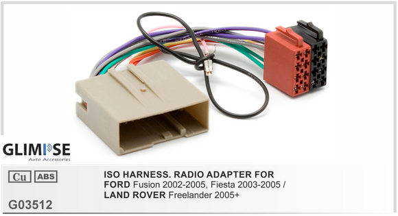 FORD Fusion 2002-2005 Fiesta 2003-2005 / LAND ROVER Freelander 2005 on ISO