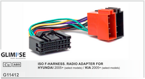 ISO F-HARNESS. RADIO ADAPTER FOR HYUNDAI 2005 on / KIA 2005 on
