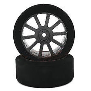 Matrix Racing Pre-Assembled Front Five Light 35/42Shore Foam Tire 2 pcs Black For 1/10 On Road