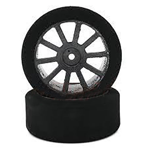 Matrix Racing Pre-Assembled Front Five Light 35/42Shore Foam Tire 2 pcs Black For 1/10 On Road