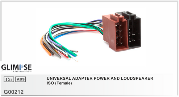 (Female) / UNIVERSAL ADAPTER POWER AND LOUDSPEAKER ISO