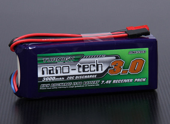 Turnigy nano-tech 3000mAh 2S2P 20~40C Lipo Receiver Pack