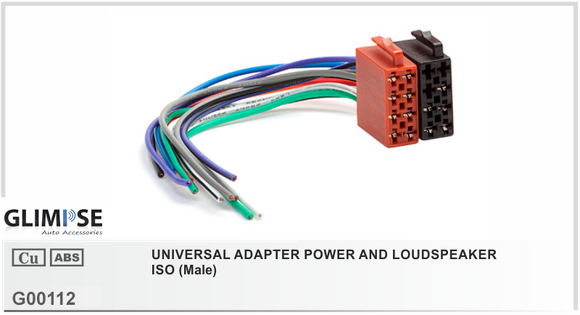 (Male) / UNIVERSAL ADAPTER POWER AND LOUDSPEAKER M-ISO