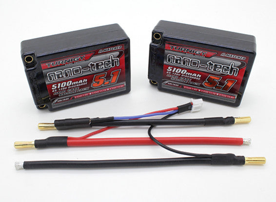 Turnigy Nano-Tech 5100mah 2S3P 65~135C Hardcase Saddle Pack