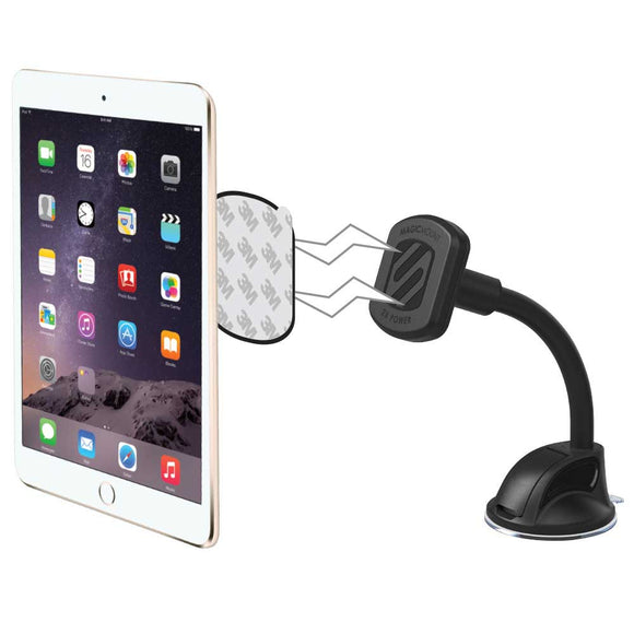 Scosche MAGNETIC DASH AND WINDOW MOUNT FOR  TABLETS AND LARGE MOBILE DEVICES (2X magnetic power).