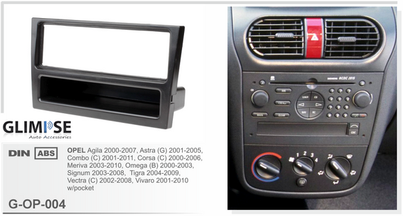 OPEL Agila 2000-2007 Astra (G) 2001-2005 Combo (C) 2001-2011  w/pocket (Black) Trim