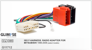 ISO F-HARNESS. RADIO ADAPTER FOR MITSUBISHI 1996-2006