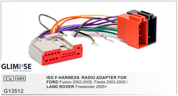 ISO F-HARNESS. RADIO ADAPTER FOR FORD Fusion 2002-2005 Fiesta 2003-2005 / LAND ROVER Freelander 2005 on