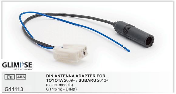 TOYOTA 2009 on (select) / SUBARU 2012 on (select) GT13(m) -> DIN(f) DIN ANTENNA